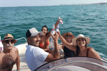 Posturando en el barco